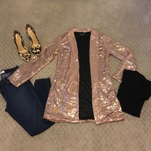 Rose gold sequin jacket